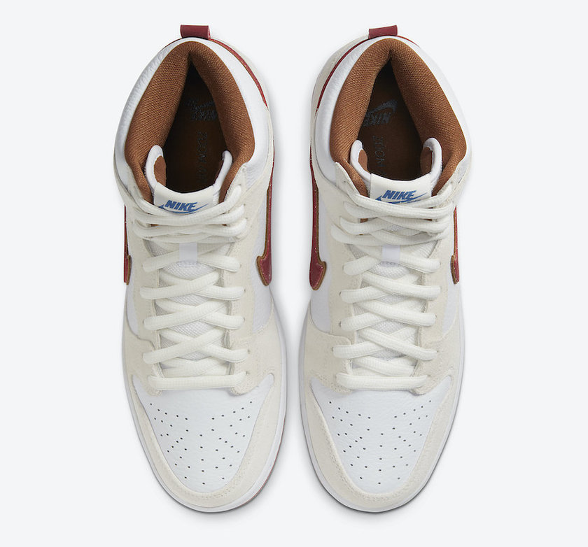 Nike SB Dunk High Sail Team Crimson CV9499-100åå:registered:æ¥æä»·æ ¼