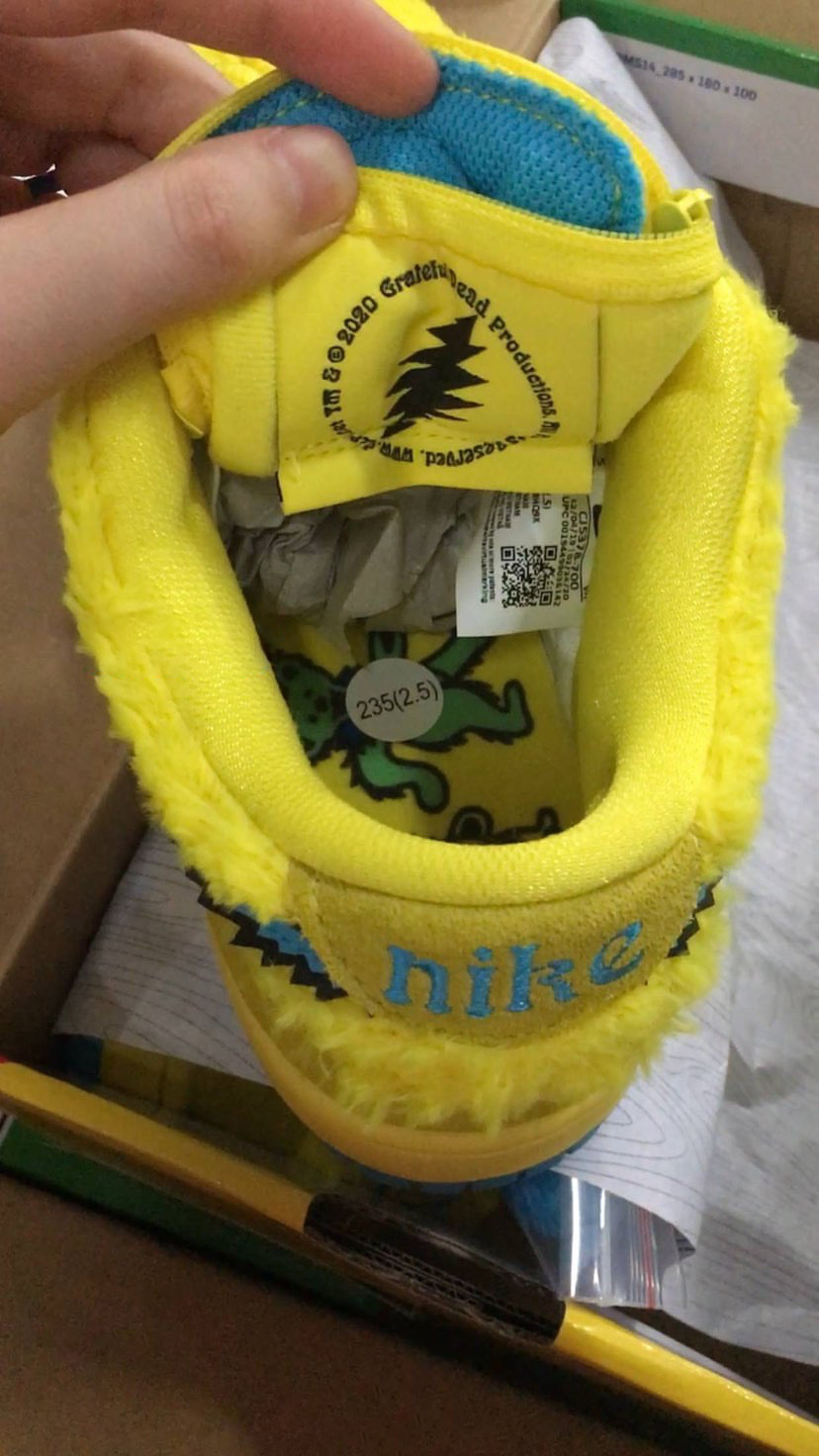 Grateful Dead Nike SB Dunk Low Yellow Bear CJ5378-700åå:registered:æ¥æå:registered:ä»·