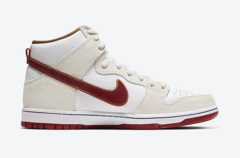 Nike SB Dunk High Sail Team Crimson CV9499-100åå:registered:æ¥æä»·æ ¼