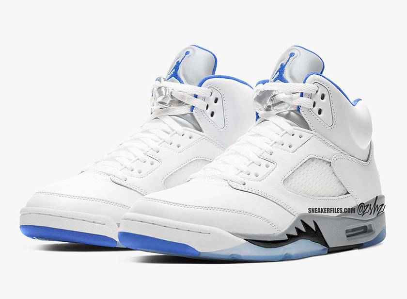 Air Jordan 5 White Stealth Black Hyper Royal DD0587-140åå:registered:æ¥æ
