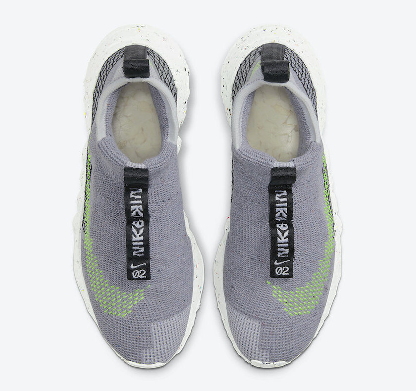Nike Space Hippie 02 Gray Volt CQ3988-002åå:registered:æ¥æ1