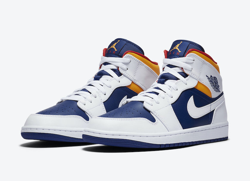 Air Jordan 1 Mid Royal Blue Laser Orange 554724-131 Release Date