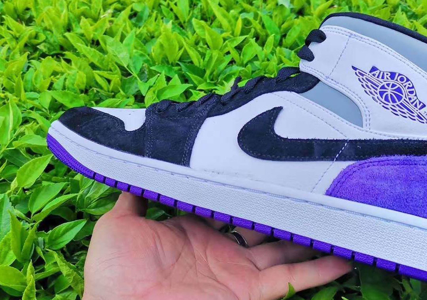 Air Jordan 1 Mid Purple Black Suedeåå:registered:æ¥æ