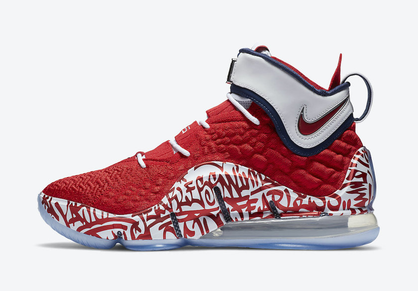 Nike LeBron 17 Red Graffiti Remix CT6047-600 Release Date