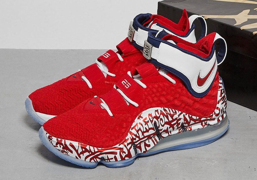 Nike LeBron 17 Red Graffiti Remix Release Date