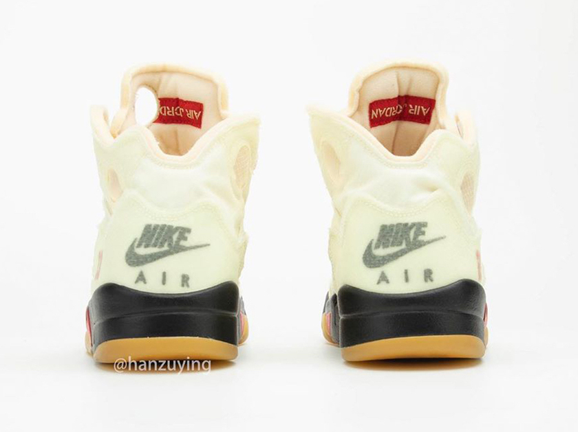 Off-White Air Jordan 5 Sail Fire Red DH8565-100 Release Date Pricing