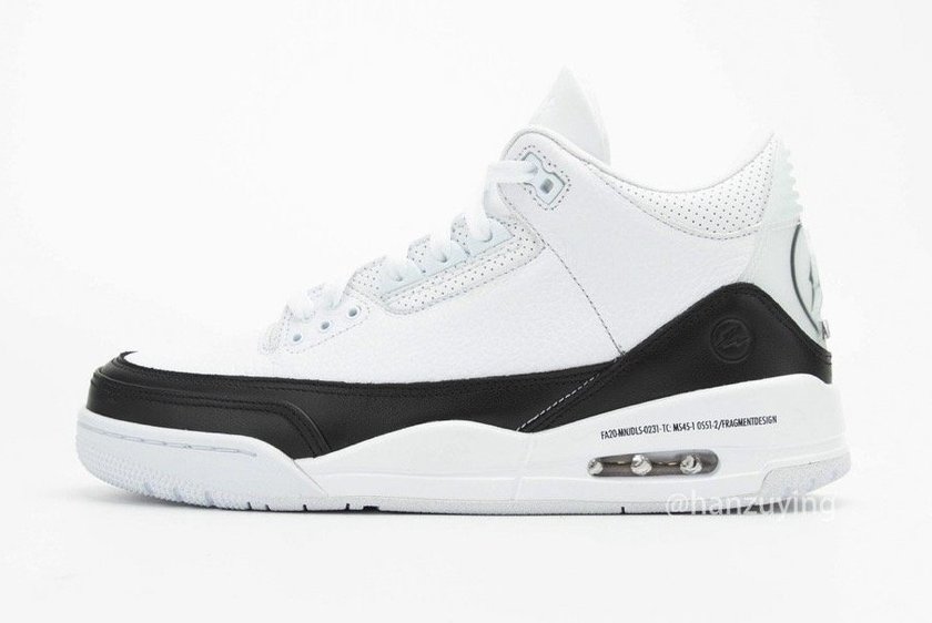 Fragment Air Jordan 3 White Black DA3595-100 Release Date Pricing