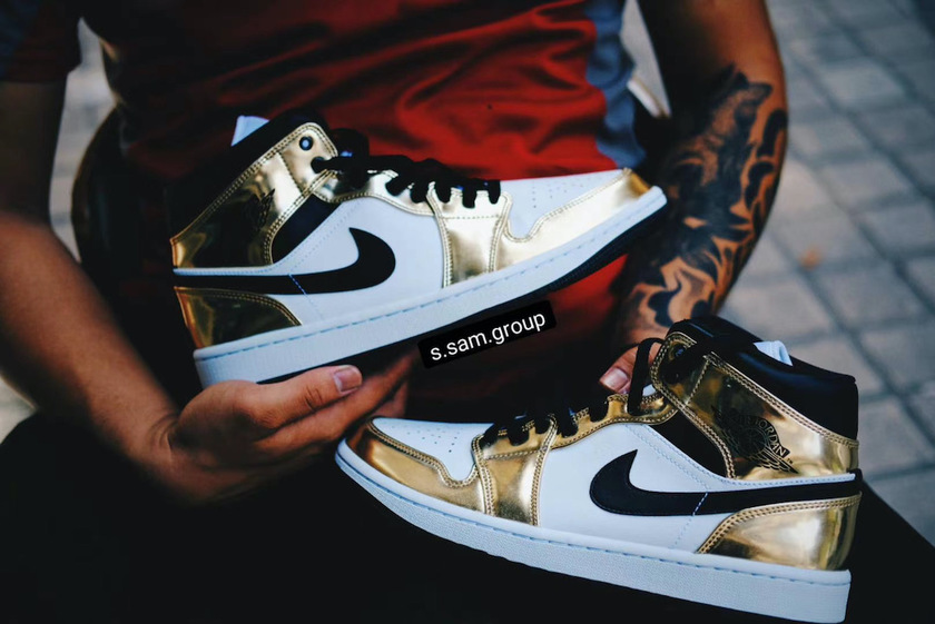 Air Jordan 1 Mid White Metallic Gold DC1419-700 Release Date