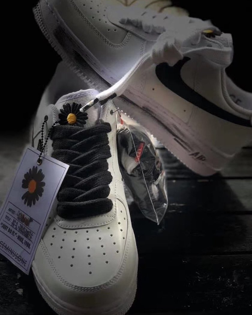 PEACEMINUSONE Nike Air Force 1 White Black DD3223-100åå:registered:æ¥æ