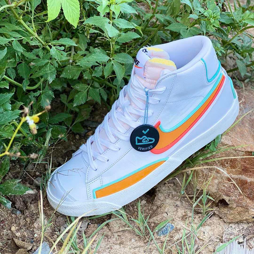 Nike Blazer Mid 77 DMSX White Kumquat Aurora Green Bright Crimsonåå:registered:æ¥æ