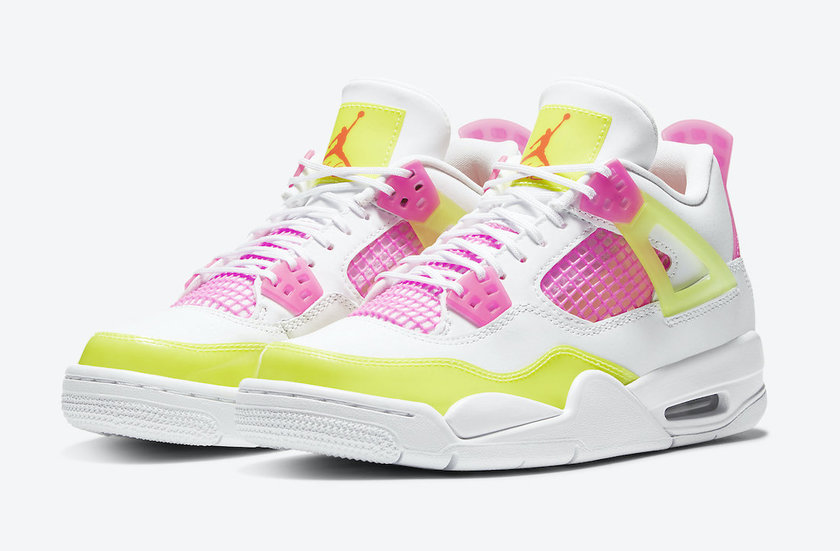 Air Jordan 4 GS Lemon Venom Pink Blast CV7808-100åå:registered:æ¥æä»·æ ¼