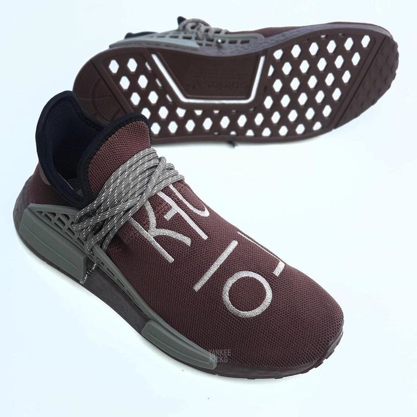 Pharrell adidas NMD Hu Burgundy Gray 2020åå:registered:æ¥æ