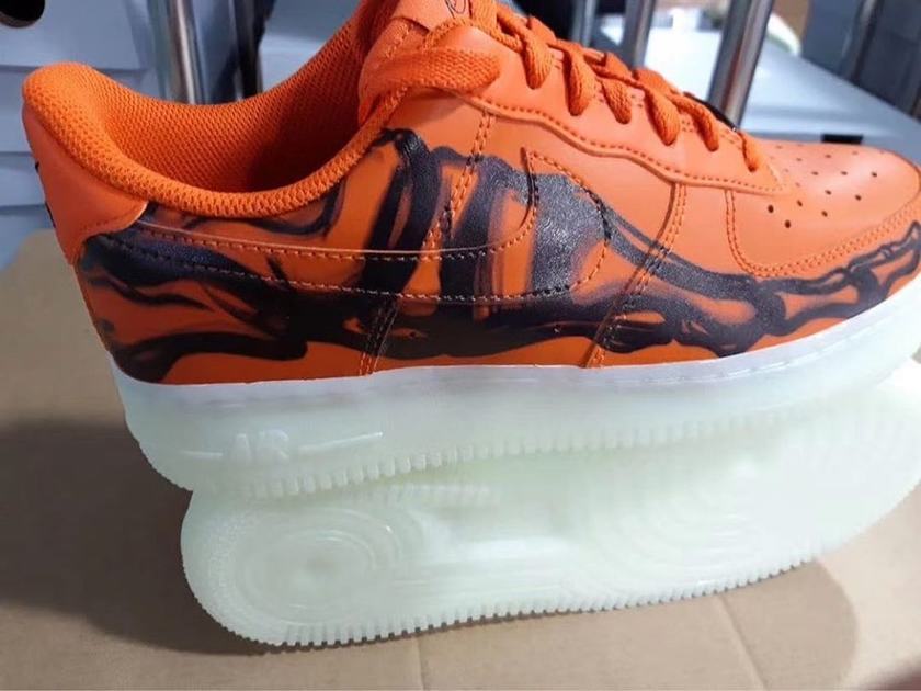 Nike Air Force 1 Skeleton Brilliant Orange CU8067-800åå:registered:æ¥æ