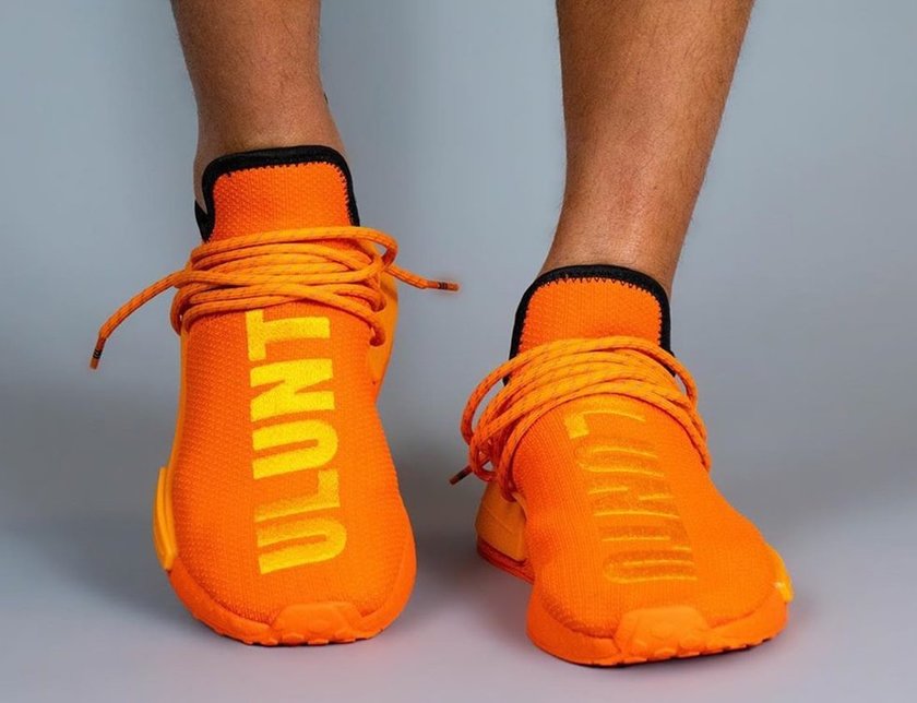 Pharrell adidas NMD Hu Orange GY0095 Release Date