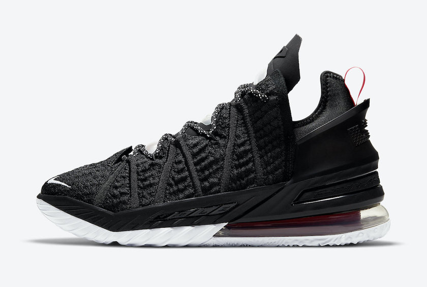 Nike LeBron 18 Black University Red White CQ9283-001åå:registered:æ¥æ