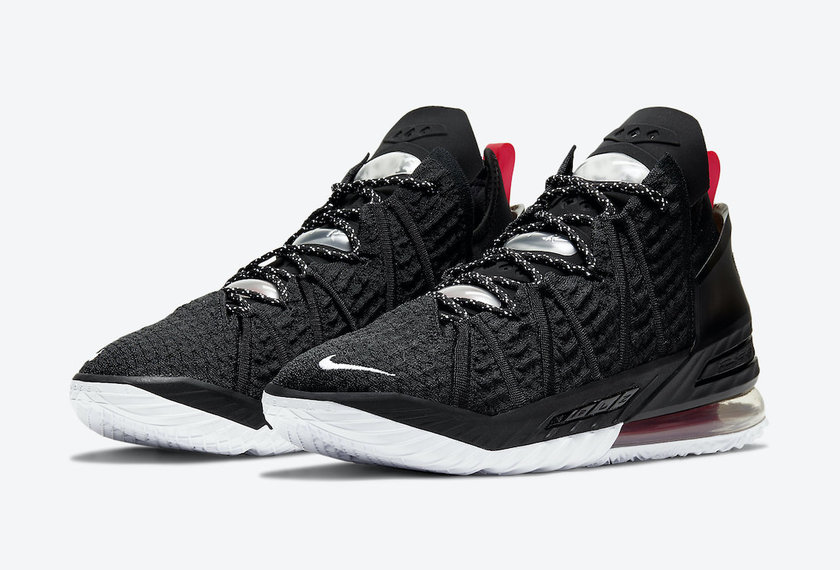 Nike LeBron 18 Black University Red White CQ9283-001åå:registered:æ¥æ