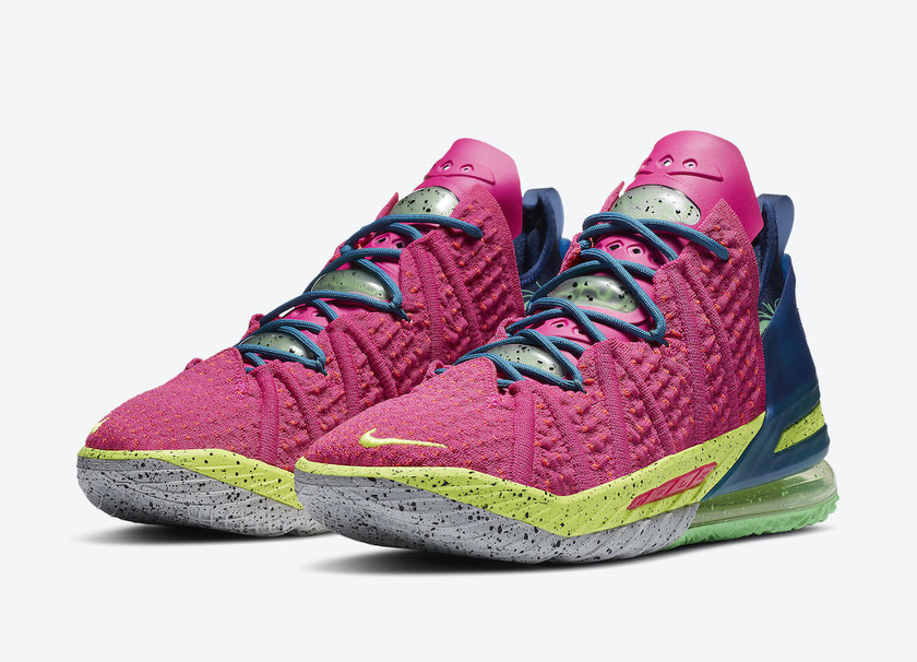 Nike LeBron 18 Los Angeles By Night Pink Prime DB8148-600åå:registered:æ¥æ