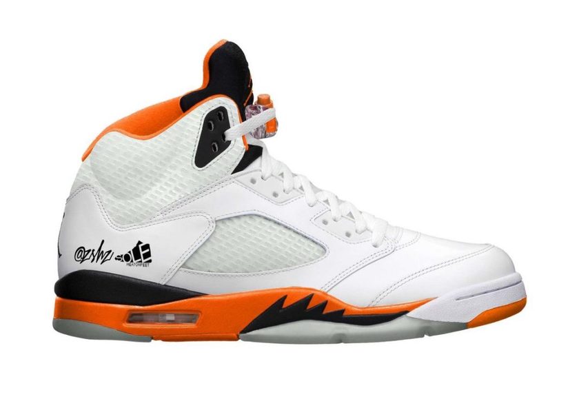 Air Jordan 5 White Total Orange DC1060-100 Release Date