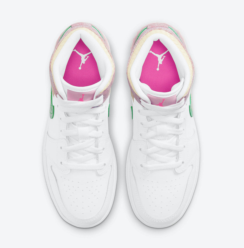 Air Jordan 1 Mid GS Paint Drip DD1666-100åå:registered:æ¥æ