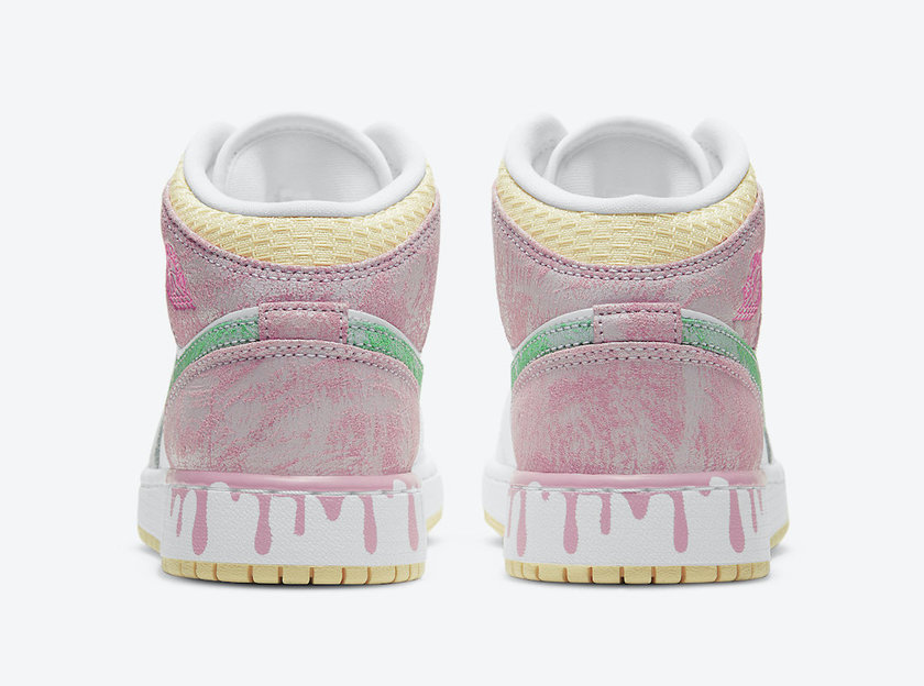 Air Jordan 1 Mid GS Paint Drip DD1666-100åå:registered:æ¥æ