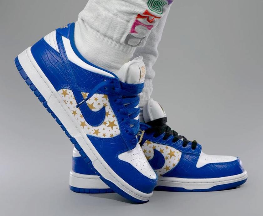 Supreme- Nike SB Dunk Low Stars Hyper Blue DH3228-100åå:registered:æ¥æ