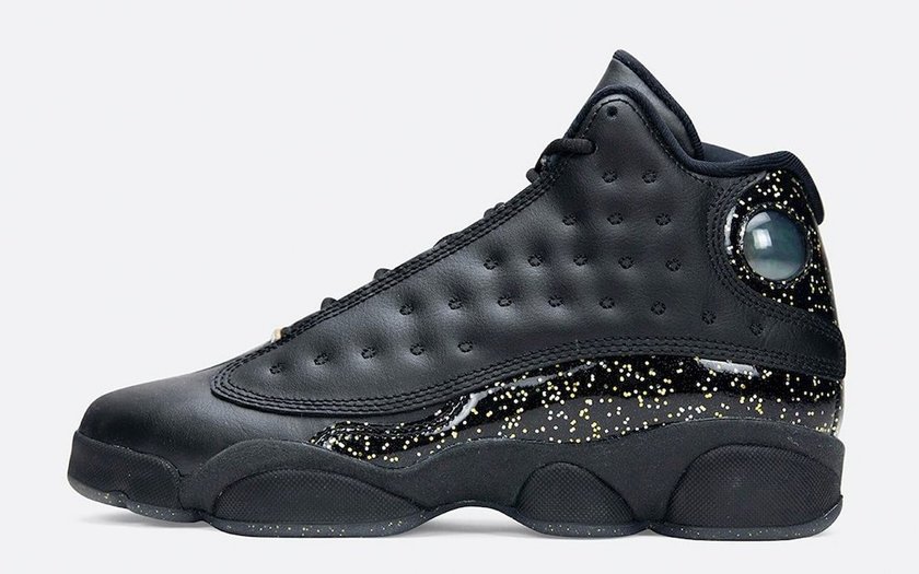 Air Jordan 13 GS Black Gold Glitter DC9443-007åå:registered:æ¥æ