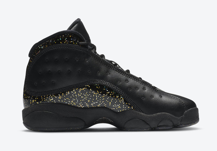 Air Jordan 13 GS Black Gold Glitter DC9443-007 Release Date Price