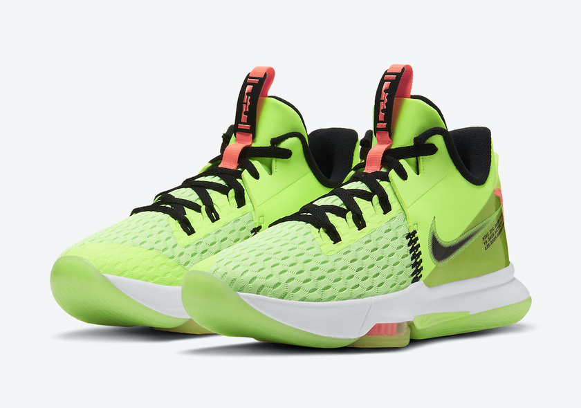 lime green and black lebrons