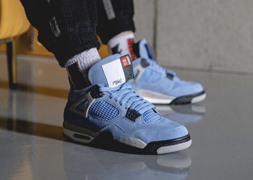 Air Jordan 4 University Blue CT8527-400 Release Date On-Feet