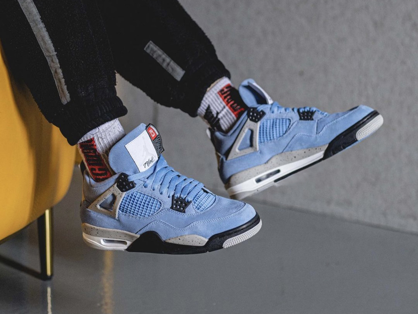 Air Jordan 4 University Blue CT8527-400 Release Date On-Feet