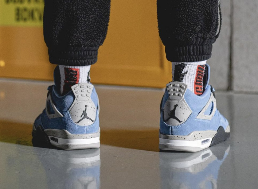 Air Jordan 4 University Blue CT8527-400 Release Date On-Feet
