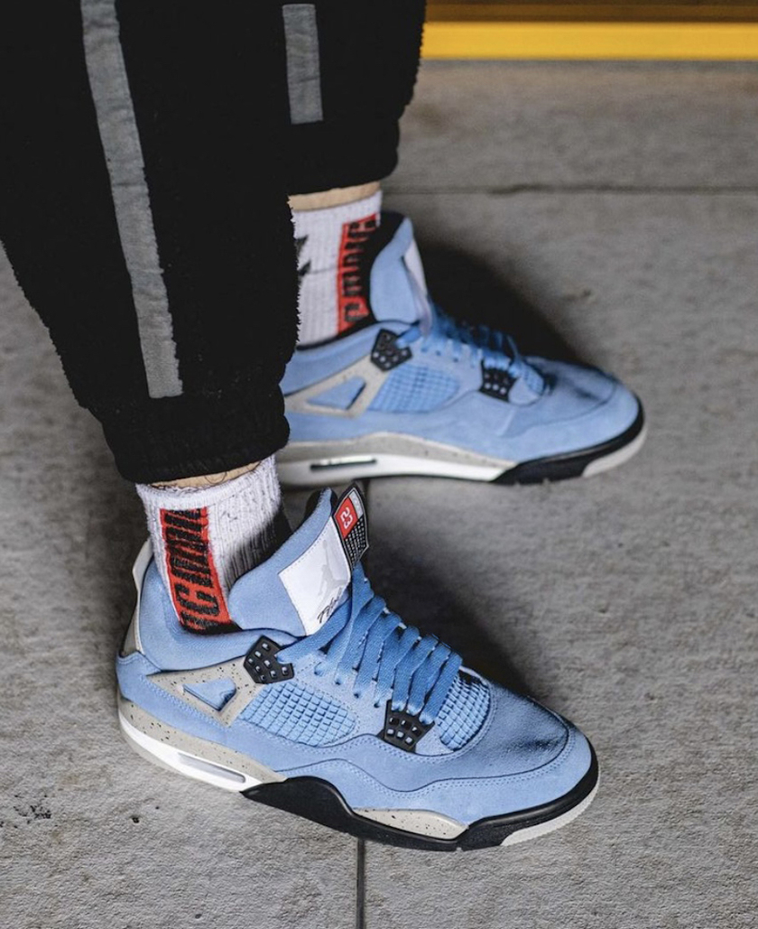Air Jordan 4 University Blue CT8527-400 Release Date On-Feet