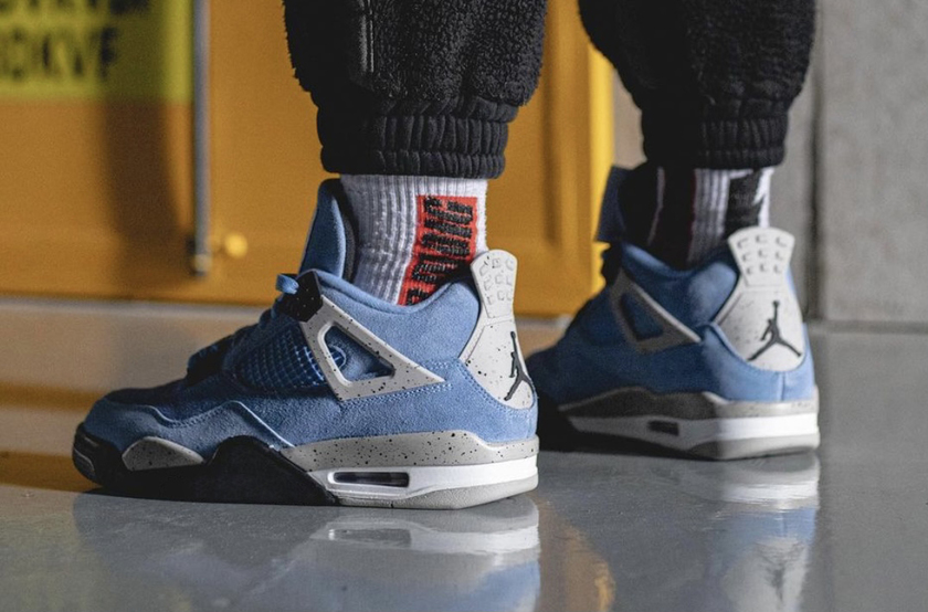 Air Jordan 4 University Blue CT8527-400 Release Date On-Feet