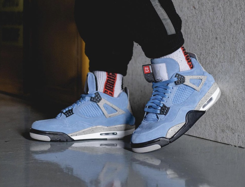 Air Jordan 4 University Blue CT8527-400 Release Date On-Feet