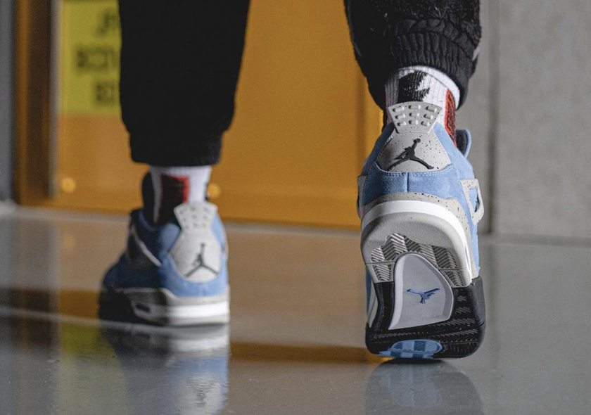 Air Jordan 4 University Blue CT8527-400 Release Date On-Feet
