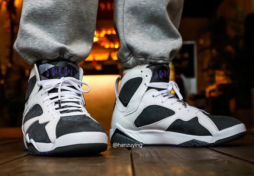 Air Jordan 7 Flint 2021 CU9307-100 Release Date On-Feet