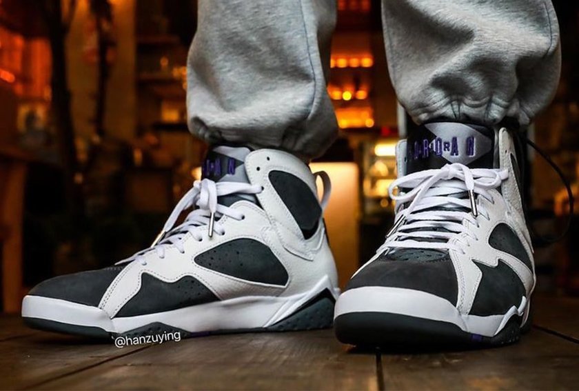 Air Jordan 7 Flint 2021 CU9307-100 Release Date On-Feet