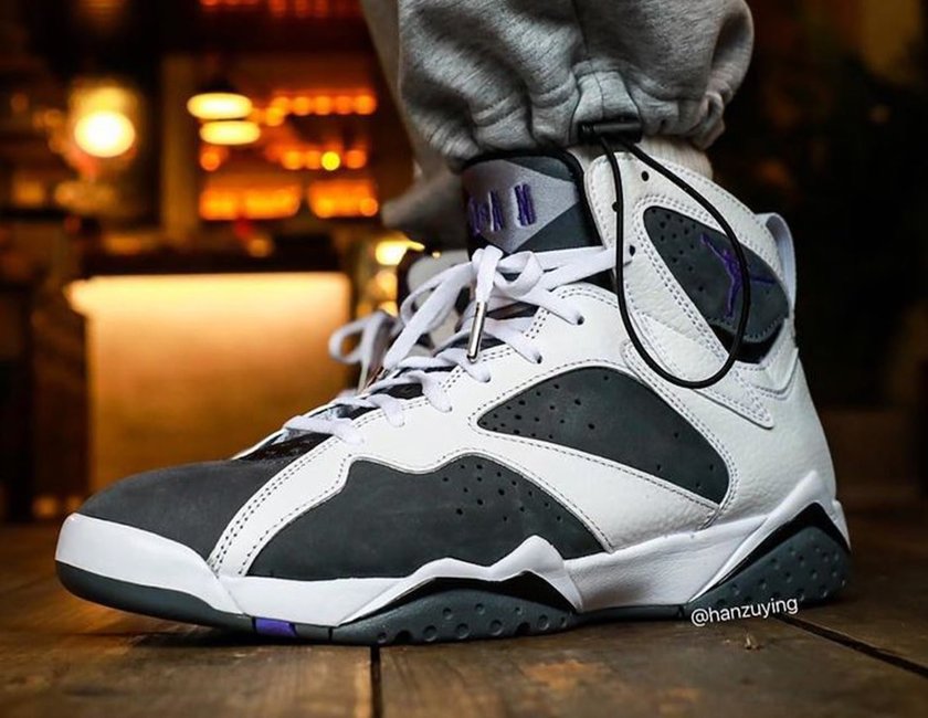 Air Jordan 7 Flint 2021 CU9307-100 Release Date On-Feet