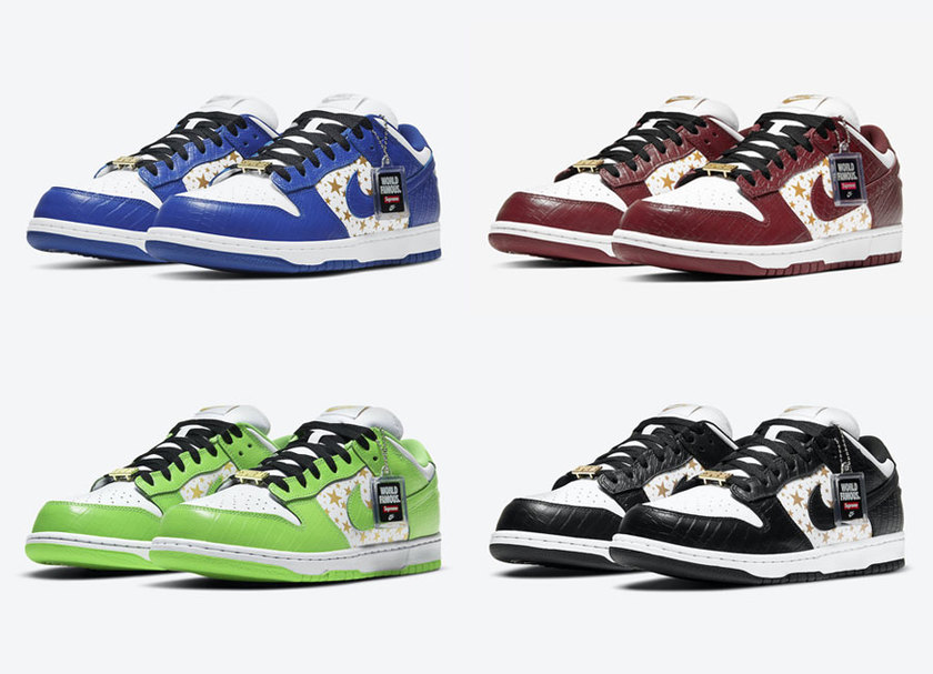 Supreme x Nike SB Dunk Low系列完整官图释出！今年发售！ | 当客|球鞋 