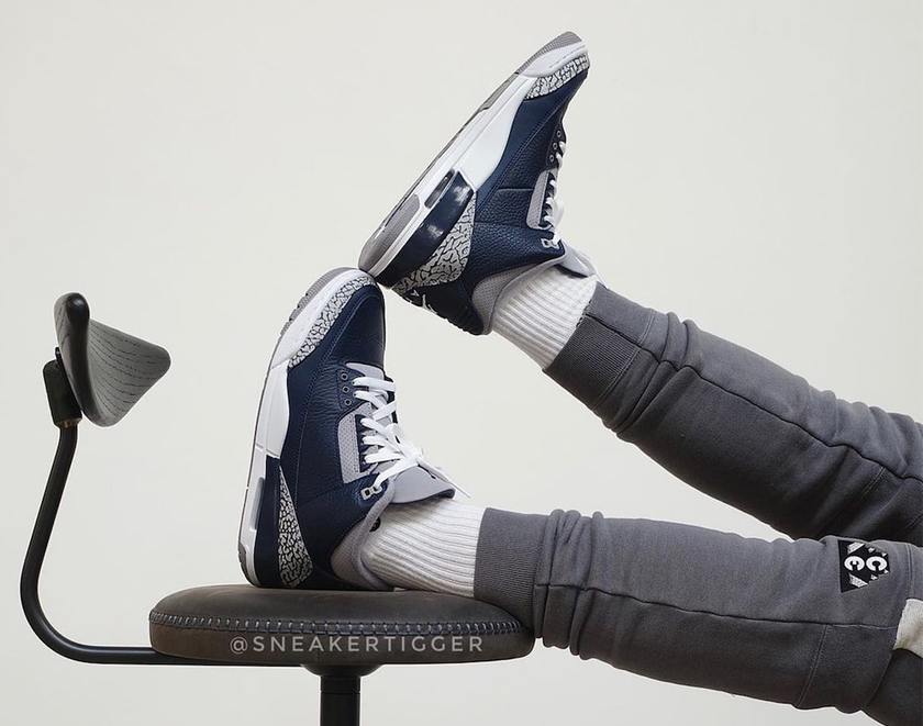 Air Jordan 3 Georgetown Midnight Navy CT8532-401åå:registered:æ¥æ