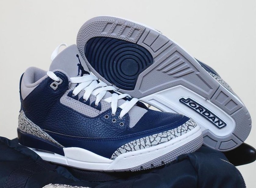 Air Jordan 3 Georgetown Midnight Navy CT8532-401åå:registered:æ¥æ