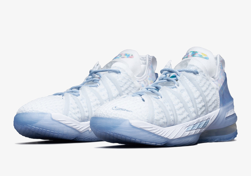 Nike LeBron 18 NRG GS Blue Tint White Clear CT4677-400 Release Date