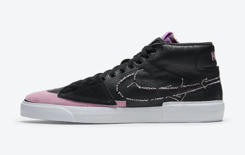Nike SB Blazer Mid Edge Black Purple Nebula Pink Rise DA2189-002 Release Date