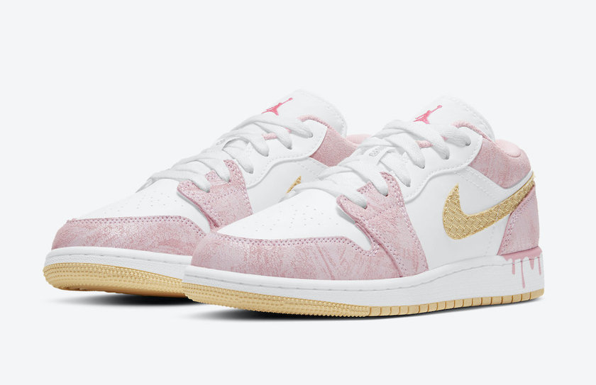 Air Jordan 1 Low GS Paint Drip CW7104-601åå:registered:æ¥æ
