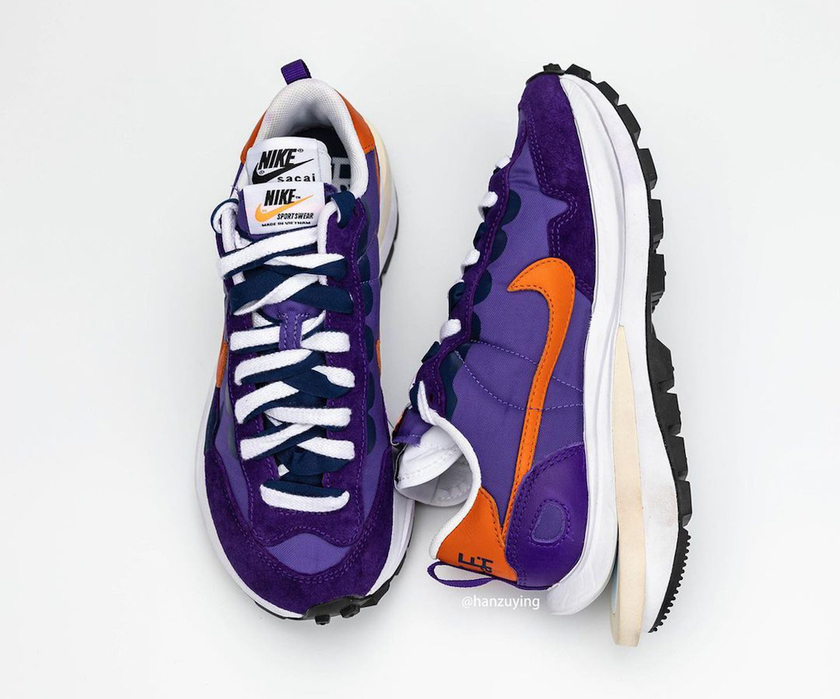 最新实物照释出！Sacai x Nike VaporWaffle 紫橙配色你打几分？ | 当客 