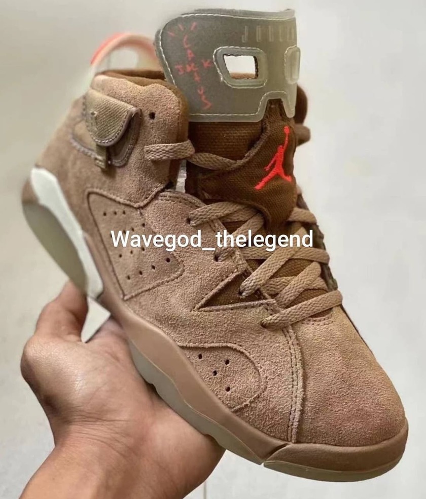 Travis Scott Air Jordan 6 Kids British Khaki DH0690-200åå:registered:æ¥æ