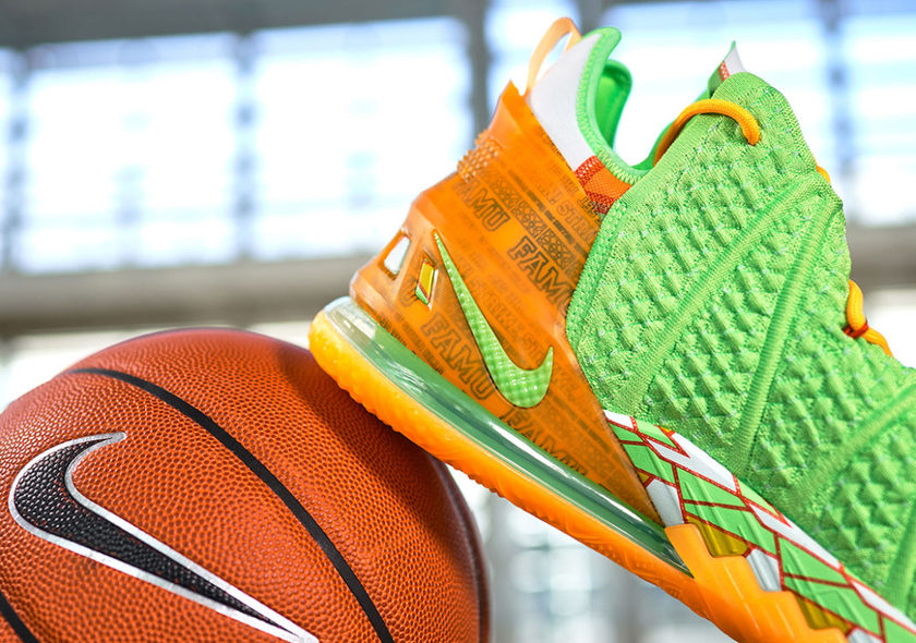 Nike LeBron 18 FAMU PE Florida Aï¼M Universityç°å¾è¿å¨