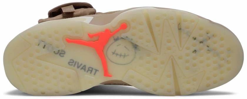 Travis Scott Air Jordan 6 British Khaki DH0690-200 Release Date Outsole