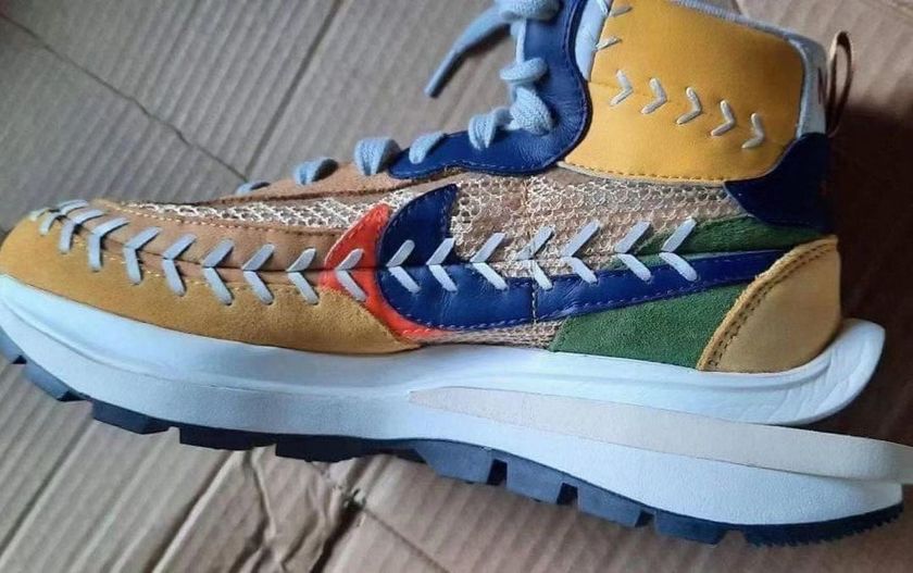 sacai,Nike,Jean Paul Gaultier  熟悉的唐老鸭后跟!sacai x Nike 三方联名最新实物曝光!