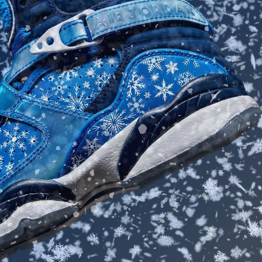 预售!air jordan 8 aj8 snow flake 奇幻冰雪奇缘 305368-400